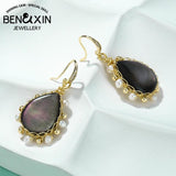 Natural Shell Pearl Earrings 925 Jewelry Gift