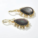 Natural Shell Pearl Earrings 925 Jewelry Gift