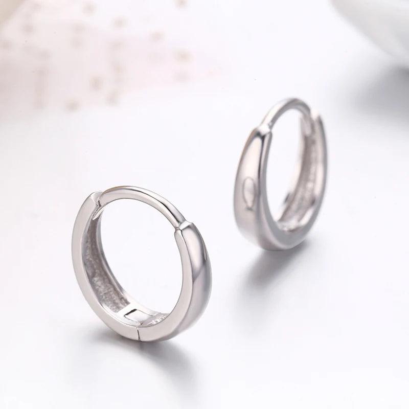 925 Silver Small Huggie Hoop Earrings For Women Men