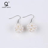 Potato Shape Freshwater Pearl Eardrop Earrings