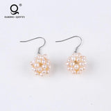 Potato Shape Freshwater Pearl Eardrop Earrings