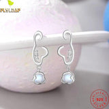 925 Silver Ocean Moonstone Drop Earrings Fine Jewelry