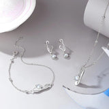 925 Silver Ocean Moonstone Drop Earrings Fine Jewelry