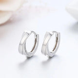 925 Sterling Silver Cross Circles Huggie Hoop Earrings For Women Girls