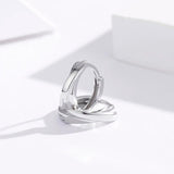 925 Sterling Silver Cross Circles Huggie Hoop Earrings For Women Girls