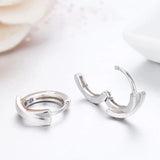 925 Sterling Silver Cross Circles Huggie Hoop Earrings For Women Girls