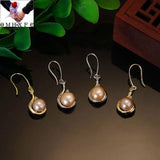 ER240 Freshwater Pearl Zircon Drop Earrings