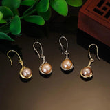 ER240 Freshwater Pearl Zircon Drop Earrings