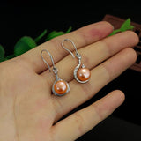 ER240 Freshwater Pearl Zircon Drop Earrings