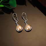 ER240 Freshwater Pearl Zircon Drop Earrings