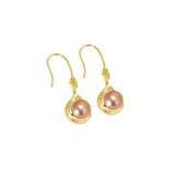 ER240 Freshwater Pearl Zircon Drop Earrings