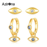 Evil Eye Drop Earrings 925 Sterling Silver Vintage Dangle Earring