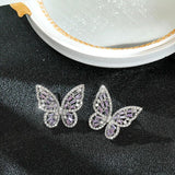 HUAMI Silver 925 Butterfly Earrings Hollowed Out Women Party Earrings