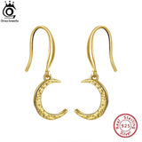 Moon Dangle Earrings 925 Sterling Silver Boho Vintage Jewelry