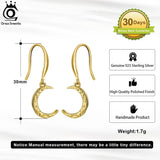 Moon Dangle Earrings 925 Sterling Silver Boho Vintage Jewelry