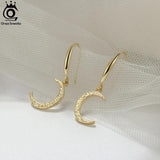 Moon Dangle Earrings 925 Sterling Silver Boho Vintage Jewelry