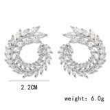HUAMI Leaf Earrings Wedding Party Jewelry