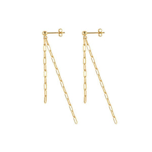 925 Silver Chain Pendant Stud Earrings for Women