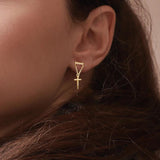 925 Silver Chain Pendant Stud Earrings for Women