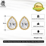 925 Silver Stud Earrings CZ Wedding Jewelry SE349