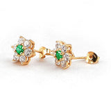 925 Silver Cluster Stud Flower Earring Women 10 Colors
