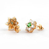 925 Silver Cluster Stud Flower Earring Women 10 Colors