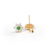 925 Silver Cluster Stud Flower Earring Women 10 Colors