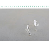 925 Sterling Silver Leaves Stud Earrings For Women Girl