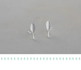 925 Sterling Silver Leaves Stud Earrings For Women Girl