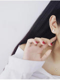 925 Sterling Silver Leaves Stud Earrings For Women Girl