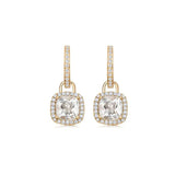 Crystal Diamond Earrings Silver 925 Zirconia Drop Earrings