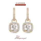 Crystal Diamond Earrings Silver 925 Zirconia Drop Earrings