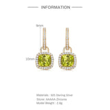Crystal Diamond Earrings Silver 925 Zirconia Drop Earrings