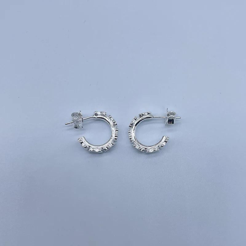 Gold Hoop Earrings with Pearl Bead Accent