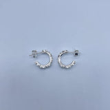 Gold Hoop Earrings with Pearl Bead Accent