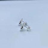 Gold Hoop Earrings with Pearl Bead Accent
