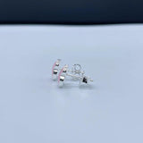 Gold Hoop Earrings with Pearl Bead Accent