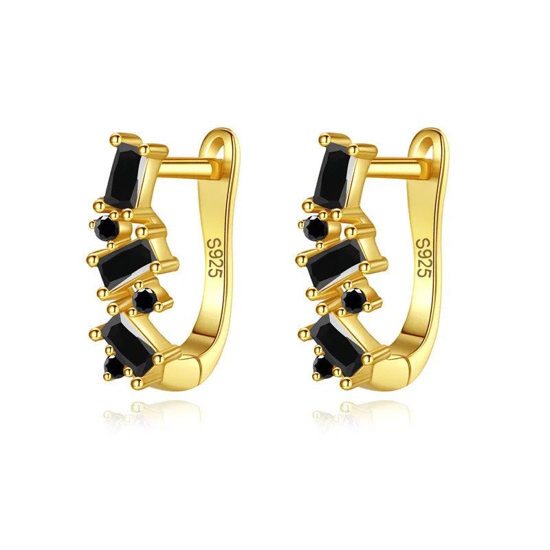TrustDavis CZ Hoop Earrings Women Anniversary Jewelry DA2850