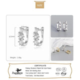 TrustDavis CZ Hoop Earrings Women Anniversary Jewelry DA2850