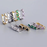 TrustDavis CZ Hoop Earrings Women Anniversary Jewelry DA2850