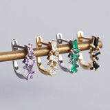 TrustDavis CZ Hoop Earrings Women Anniversary Jewelry DA2850