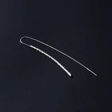 925 Silver Starry Drop Earrings Threader for Women