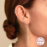 BOHO 925 Silver Earrings S925 Sterling Stud Ear Rings for Women