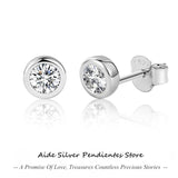 925 Silver Round Diamond Moissanite Earrings for Women