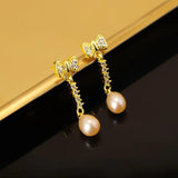 ER245 Elegant Pearl Bowknot Stud Earrings