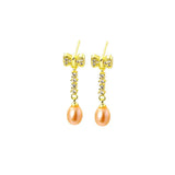 ER245 Elegant Pearl Bowknot Stud Earrings