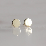 14K Filled Dot Circle Studs Earrings Tarnish Resistant Dainty Jewelry
