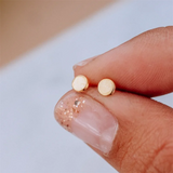 14K Filled Dot Circle Studs Earrings Tarnish Resistant Dainty Jewelry