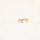 14K Filled Dot Circle Studs Earrings Tarnish Resistant Dainty Jewelry