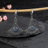 Natural Kyanite Long Pendant 925 Sterling Silver Earrings